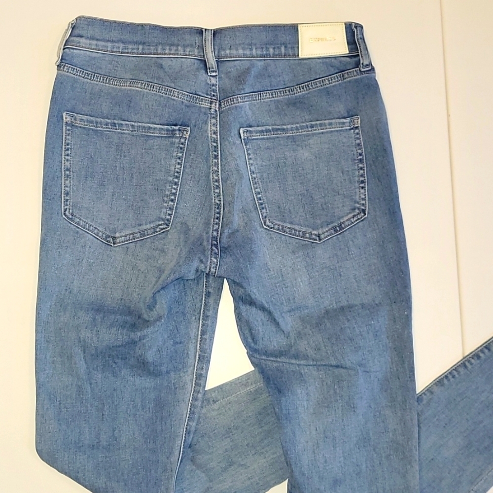 Express womens skinny mid-rise distressed jeans - Picture 4 of 8